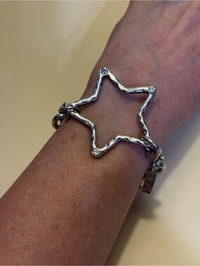 Idyllwind by Miranda Lambert Silver Star Charm Bracelet 7-3/4”